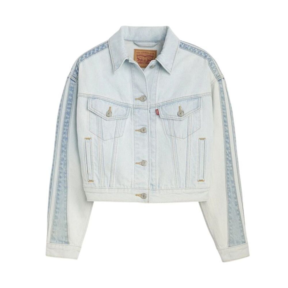 Levis Womens/Ladies Shrunken 90s Collared Slim Long-Sleeved Denim Jackets / Blue